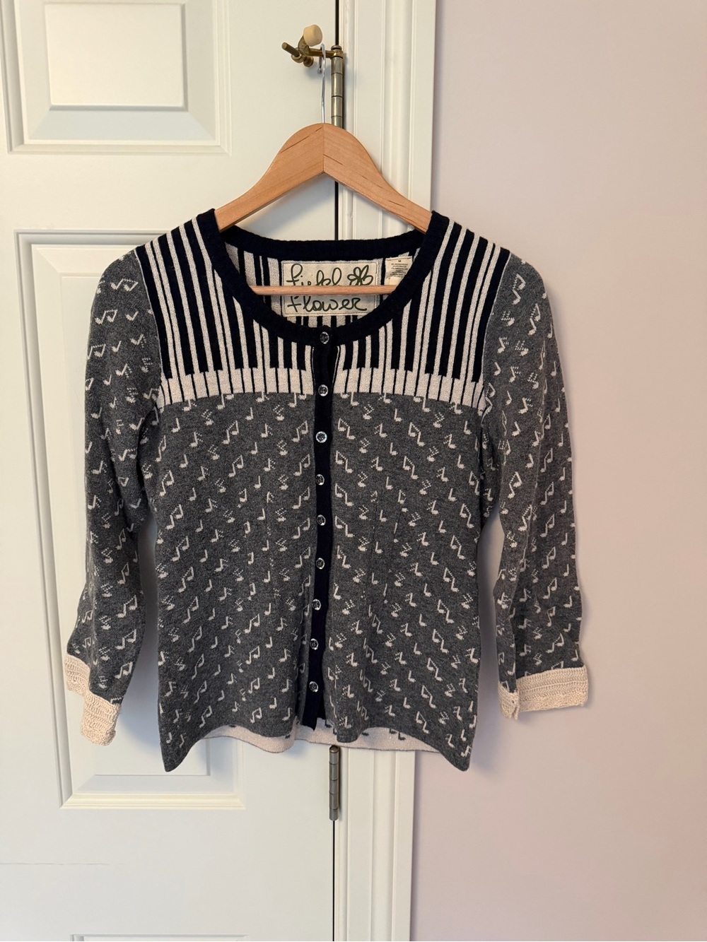 Anthropologie Field Flower Piano Cardigan